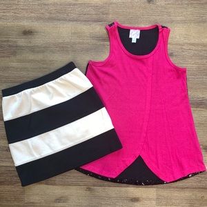 D-Signed (Disney) Skirt & Sequined Flowy Tank Top